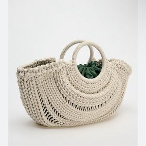 NWT Zara Crochet Bag